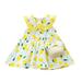 Girls Dresses Kids Baby Casual Strawberry Print Princess Bag Set Outfits Dresses For Toddler Girls
