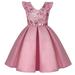 Scyoekwg Toddler Girls Dresses Clearance Children s Sequin Dress Skirt Flying Sleeve Girl Dress Festival Party Princess Dress Pink 9-10 Years