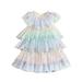 ZHAGHMIN Toddler Fancy Dress Layered Kids Girls Clothes Baby Dress Princess Toddler Star Dress Lace Party Girls Dress&Skirt 6 Year Old Girl Dresses And Outfits Pocket Swing Dress Baby First Birthday
