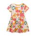 Girls Dresses Skirt Spring And Summer Clothing Short Sleeved Pattern Printing Knitted Round Neck Cute Dresses For Girls