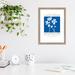 Birch Lane™ Fleurs de Matisse by Mercedes Lopez Charro - Picture Frame Graphic Art Paper, Wood in Black/Blue/White | 17 H x 13 W x 1.7 D in | Wayfair