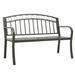 Red Barrel Studio® Patio Bench w/ A Table 49.2" Steel Metal in Gray | 125 H x 84 W x 53 D in | Wayfair 961A0A4EA7D5421783A7B2862A484DC6