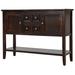 Red Barrel Studio® Cathalina Cambridge Series Buffet Sideboard Console Table w/ Bottom Shelf Wood in Brown | 34 H x 46 W x 15 D in | Wayfair