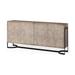 Rivien Brown/White Solid Wood Frame Metal Leg 4 Door Sideboard - 72.5L x 18.0W x 34.0H