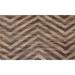 Chevron Style Kilim Oriental Accent Rug Hand-Woven Wool Carpet - 3'1"x 5'2"