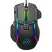 Yamaler Wired Mouse Optical RGB Light Ergonomic 10 Buttons Six-level DPI Playing Game Computer Accessories Max. 12800DPI USB Gaming Mouse for Home