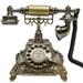 ZhdnBhnos Vintage Antique Handset Landline Telephone Retro Ringtones European Style Old Fashioned Rotary Dial Phone for Home Office Hotel Decor