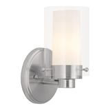 Manhattan 5-in W 1-Light Brushed Nickel Wall Sconce