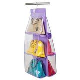 SANWOOD Hanging Storage Bag 6 Pocket Clear Purse Handbags Organizer Door Closet Shelf Hanging Storage Bag