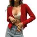 iOPQO Cardigan For Women Cardigan Sweaters For Women Womens Vintage Shawl Collar Cardigan Ribbed Trim Button Down Knit Sweater Going Out Tops For Women Womens Tops Coats For Women Red L