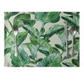 SANWOOD Insulation Placemat Green Leaf Flower Dining Table Linen Insulation Mat Placemat Kitchen Decor