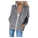 Dtydtpe Clearance Sales Shacket Jacket Women Hoodie Full Zip Lightweight Sweatshirts Pockets Jacket Coat Womens Long Sleeve Tops Winter Coats for Women