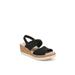 Wide Width Women's Remix Sandal by BZees in Black Fabric (Size 8 1/2 W)