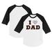 Youth Tiny Turnip White/Black San Francisco Giants I Love Dad 3/4-Sleeve Raglan Logo T-Shirt