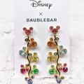 Disney Jewelry | Disney Baublebar Mickey Mouse Crystal Colored Stone Drop Dangle Earrings Nwt | Color: Pink/Purple | Size: Os