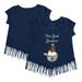 Girls Toddler Tiny Turnip Navy New York Yankees Sundae Helmet Fringe T-Shirt