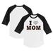 Toddler Tiny Turnip White/Black Baltimore Orioles I Love Mom 3/4-Sleeve Raglan T-Shirt