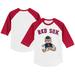 Infant Tiny Turnip White/Red Boston Red Sox Teddy Boy Raglan 3/4 Sleeve T-Shirt