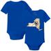 Infant Tiny Turnip Royal New York Mets State Outline Bodysuit