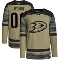 Men's adidas Camo Anaheim Ducks Military Appreciation Team Authentic Custom Practice Jersey