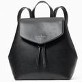 Kate Spade Bags | New Kate Spade Lizzie Saffiano Leather Medium Flap Backpack Black | Color: Black | Size: Os