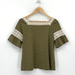 Anthropologie Tops | Anthropologie Maeve Top Women Small Venezia Green Boho Textured Lace Cottagecore | Color: Green | Size: S