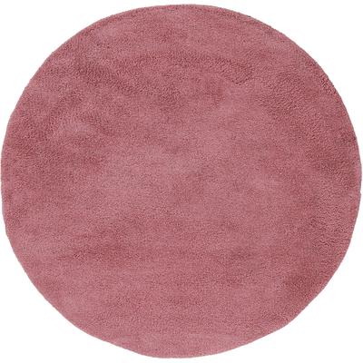 Teppich CARPETFINE "Silky", rosa, H:20mm Ø:200cm, Mikropolyester, Teppiche, Shaggy, Langflor, uni, besonders weich, handarbeit Image