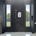 Aqualisa eVolve White Electric Shower with Adjustable Head - 9.5kW Artic White Satin Silver VOPZ26