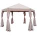 Pop-Up Gazebo Tent Outdoor Canopy Hexagonal Canopies 13 Ft. W x 13 Ft. D x 9.2ft