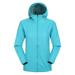 iOPQO Jackets For Women Rain Jacket Women Women Solid Rain Outdoor Plus Hooded Raincoat Windproof Jacket Coat Womens Winter Coats Coats For Women Winter Jackets For Women Sky Blue M