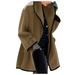 Dtydtpe Clearance Sales Shacket Jacket Women Winter Open Cardigan Color Casual Wool Coat Trench Jacket Warm Slim Long Overcoat Outwear Womens Long Sleeve Tops Winter Coats for Women