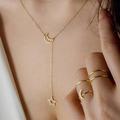 Naierhg Simple Charm Moon Star Pendant Necklace Choker Club Party Women Jewelry Gift