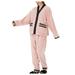 iOPQO pajamas for women Couples Women Button Warm Winter Flannel Pajamas Set Long Sleeve Long Pant Women Pajama Sets Pink XXL