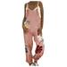 iOPQO jumpsuits for women Women Plus Size Overalls Casual Loose Dungarees Romper Baggy Playsuit Jumpsuit Women s Jumpsuit Pink XXL