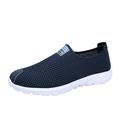 KaLI_store Shoes for Men Men Shoes Breathable Running Shoes Non-Slip Fashion Sneakers Dark Blue 11
