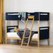 Bebble Twin over Twin Standard Bunk Bed by South Shore Wood in Blue/Brown | 64.5 H x 41 W x 80.5 D in | Wayfair 13933