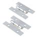 UNIQANTIQ HARDWARE SUPPLY Non Polished Chrome "H" Type Cabinet Door Traditional Hinge in Gray | 2.5 H x 1.63 W in | Wayfair H14-C870CHR-PR