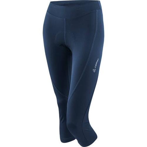 LÖFFLER Damen Tight W 3/4 BIKE TIGHTS TOUR II, Größe 48 in Blau