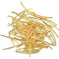 200pcs Tarnish Resistant Curved Noodle Tube Spacer Beads Long Gold