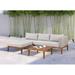 Latitude Run® Rayoshann 3 Piece Sectional Seating Group w/ Cushions Wood/Natural Hardwoods in Brown/White | 30.23 H x 63 W x 35 D in | Outdoor Furniture | Wayfair