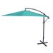 Arlmont & Co. 9.5' Folding Offset Cantilever Outdoor Patio Umbrella w/ Crank Opening Metal in Green | 95 H x 115 W x 115 D in | Wayfair