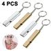 Flash Emergency Whistle High Pitch Double Tubes Whistle Outdoor Accessories for Camping Hiking Sports and Dog Training 4 Pack