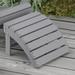 Prime Garden Adirondack Chair Ottoman All-Weather Foot Rest for Patio Outdoor Gray