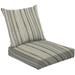 2-Piece Deep Seating Cushion Set Artistic red stripe deep dye stripe tie dyed geo effect boho seamless Outdoor Chair Solid Rectangle Patio Cushion Set