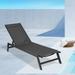 Outdoor Chaise Lounge Chair Adjustable Aluminum Recliner For Patio.