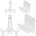 20 Pieces Clear Plastic Easel Plate Display Stands Holders Picture Easel at Weddings Home Decoration (3 6 )