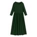 2DXuixsh Girls Size 10 Christmas Dress Toddler Girl Long Sleeve Scoop Neck Soild Loose Casual Daily Wear Long Maxi Princess Dress Big Girl Size 12 Dresses Ag Size 90