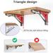 Folding Shelf Brackets Heavy Duty Stainless Steel Collapsible Shelf Bracket Wall Mounted DIY Triangle Brackets for Table Work Bench