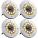 4 Pack Solar Ground Lights 12 LED Solar Powered Disk Lights Outdoor