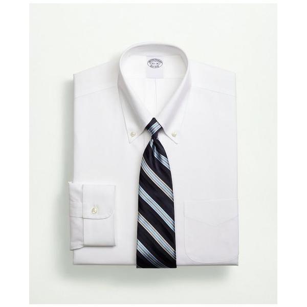 brooks-brothers-mens-stretch-supima-cotton-non-iron-pinpoint-oxford-button-down-collar-dress-shirt-|-white-|-size-15½-33/